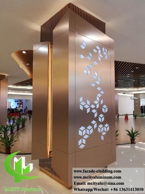 Aluminium wandbekleding metalen gevelplaat voor gebouw decoratie PVDF 15 jaar kleur garantie