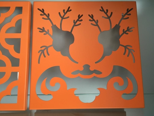 Decoratief op maat geperforeerd metalen paneel Poeder gecoat 3 mm dikke vierkant