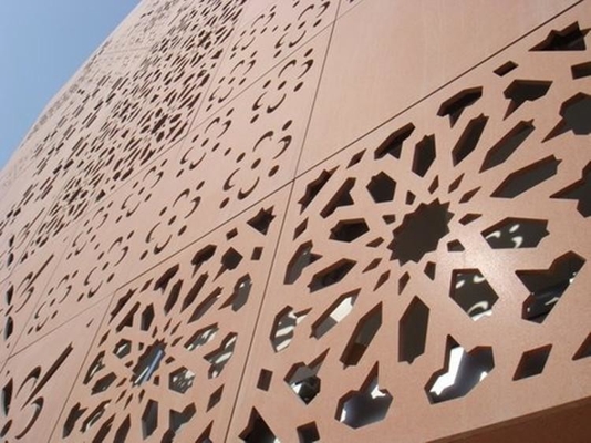 Architectonisch met laser gesneden metalen scherm aluminium massief bekleding met boompatroon