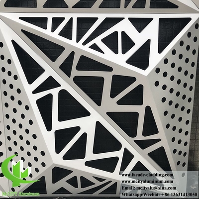 Aluminium wandbekleding Solid panelen 3D ontwerp met decoratieve patronen voor gebouw gevel