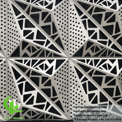 Persoonlijke metalen wandbekleding 3D-vorm aluminium gevelplaat 1m x 1m splinterkleur