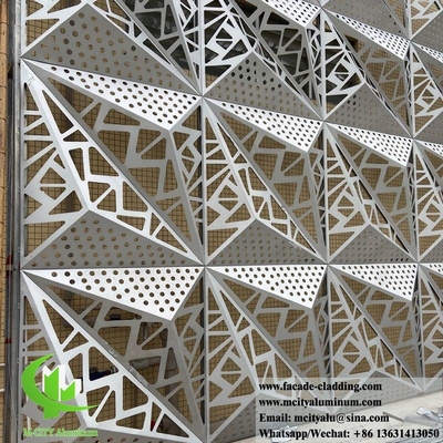 Aluminium wandbekleding Solid panelen 3D ontwerp met decoratieve patronen voor gebouw gevel