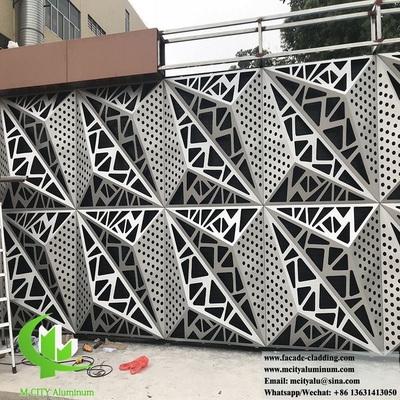 Aluminium wandbekleding Solid panelen 3D ontwerp met decoratieve patronen voor gebouw gevel