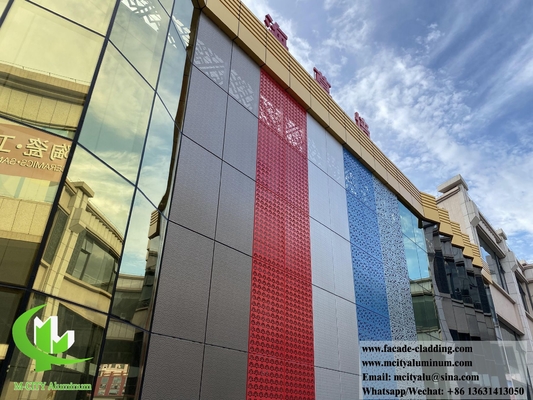 Decoratieve geperforeerde metalen wandbekleding aluminium plaat PVDF 15 jaar kleur garantie