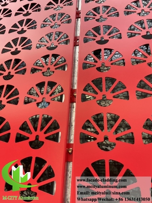 Architektonische laser gesneden metalen wand bekleding aluminium PVDF coating 15 jaar kleur garantie buitenversiering