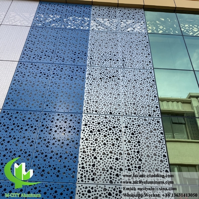 Decoratieve geperforeerde metalen wandbekleding aluminium plaat PVDF 15 jaar kleur garantie