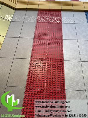 Metalen PVDF-bekledingspanelen voor geperforeerde aluminiumwandgevels voor gebouwen