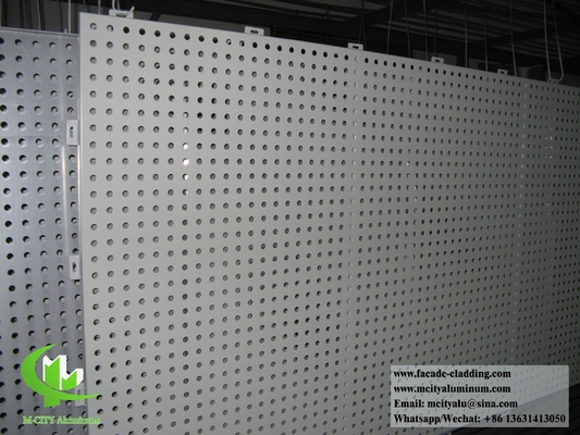 Perforeren van aluminium bekledingspaneel solide splinter gebogen panelen voor gebouw gevelsysteem