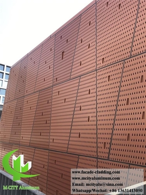 Solid aluminium bekleding Metalen scherm PVDF coating PPG Duurzame kleur 3 mm dikte Outdoor decoratie