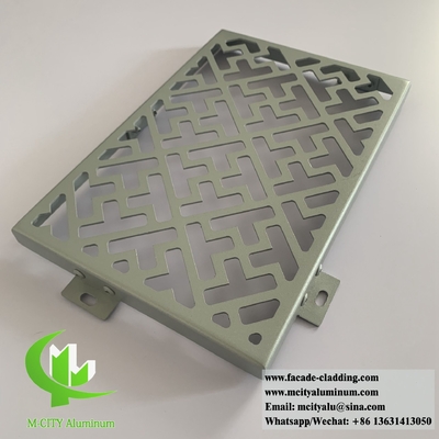 Metalen scherm aluminium panelen met decoratiepatroon met poedercoating PVDF