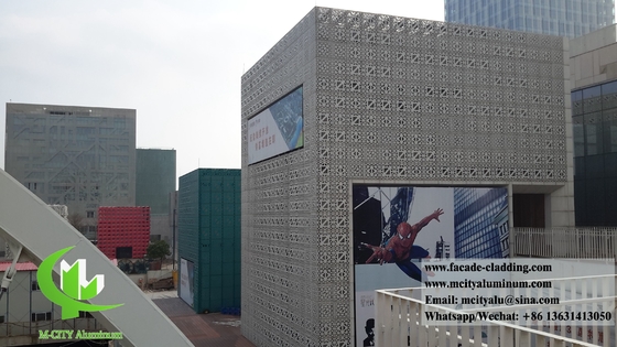Metalen scherm voor het perforeren van aluminiumpanelen bekleding geperforeerd plaatspleet Kleur PVDF