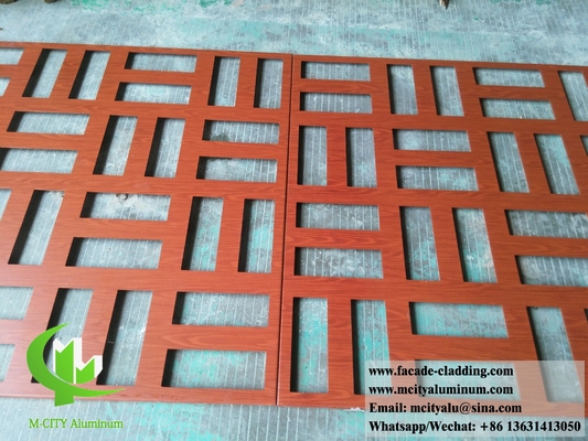 Aluminium decoratief scherm met patronen metalen gevel bekleding poeder gecoat wit