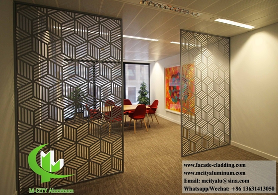 Laser gesneden metalen scherm Aluminium plaat patronen panelen PVDF coating 3 mm dikte