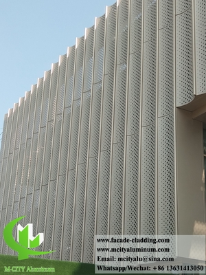 CNC geperforeerd metalen scherm Aluminium panelen voor het bouwen van muur bekleding gevel 3 mm