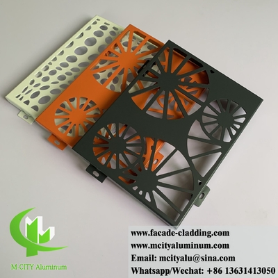 Laser gesneden metalen scherm holle patronen gouden kleur architectonische wandbekleding panelen