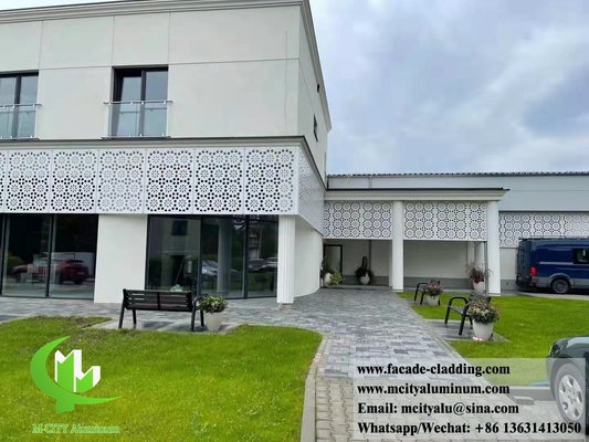 Laser gesneden metalen scherm aluminium geperforeerd gevelpaneel voor wandbekleding