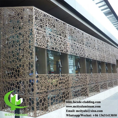 Decoratief metalen scherm Aluminium panelen Wand bekleding Gevelsysteem Dikte 3 mm