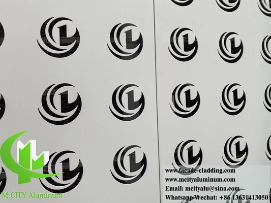Decoratieve aluminium scherm metalen gevel panelen met geperforeerd patroon laser snij ontwerp