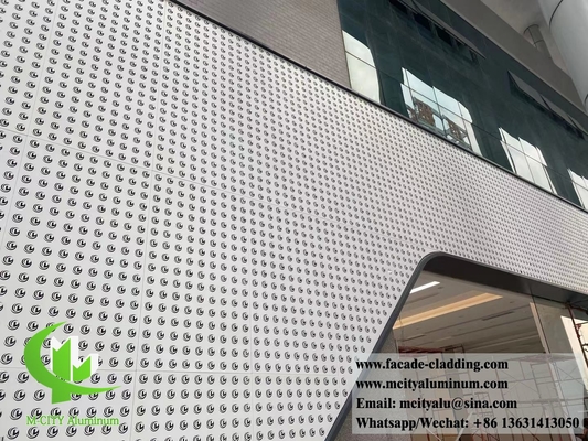 Decoratieve aluminium scherm metalen gevel panelen met geperforeerd patroon laser snij ontwerp