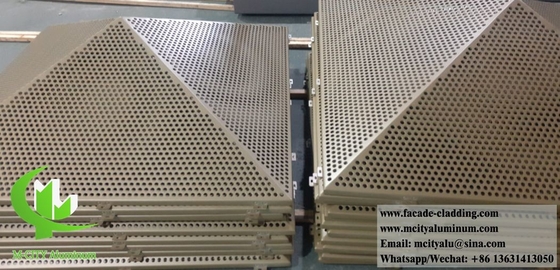 Metalen gevels Aluminium laser gesneden scherm 3D-vorm Buitenwandbekleding Decoratie Architectuur