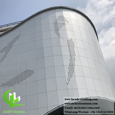 Buitenmuurbekledingspanelen Metalen bekleding op maat Aluminiumplaat voor gebouw gevelsysteem