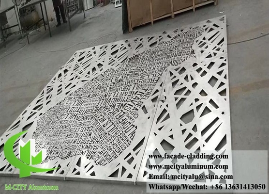 Laser gesneden metalen wandpanelen Aluminiumplaat voor gebouw gevelsysteem