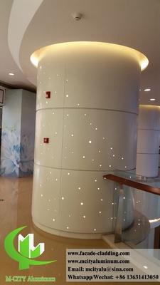 Architectonische metaalbekleding voor aluminiumplaten van kolommen van 3,0 mm met LED-verlichting