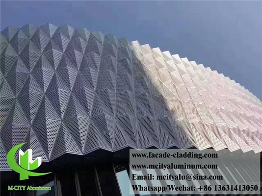 Geperforeerd metaalplaat 3D-ontwerp Aluminium panelen Gevel bekleding scherm