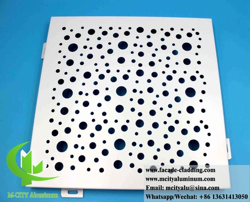 geperforeerde aluminium schermpanelen Architectonische buitenkant Metalen bekleding RAL Kleur PVDF
