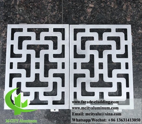 Architectonisch met laser gesneden metalen scherm Aluminiumplaat Voor wandbekleding Panelen Decoratie