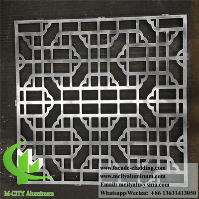 Decoratieve metalen schermen met laser gesneden aluminiumplaat Architecturale metalen bouwmaterialen