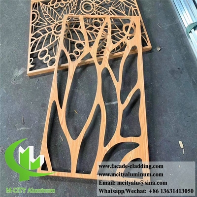 Decoratieve metalen schermen met laser gesneden aluminiumplaat Architecturale metalen bouwmaterialen