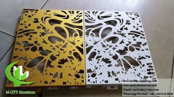 Architecturale metalen wandpanelen Laser gesneden patronen voor de decoratie van de bekleding van gebouwen