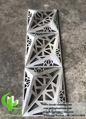 Geperforeerd metaalplaat 3D-ontwerp Aluminium panelen Gevel bekleding scherm