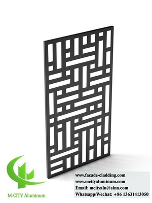 Laser gesneden metalen privacy schermen decoratieve panelen Aluminiumplaat 5 mm dikte poeder gecoat