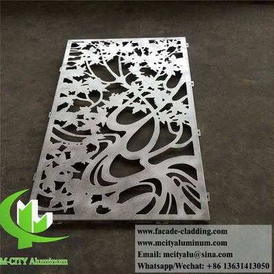 Architektonische metalen schermen Aluminium schermen met laser gesneden patroon Voor hek voor tuin