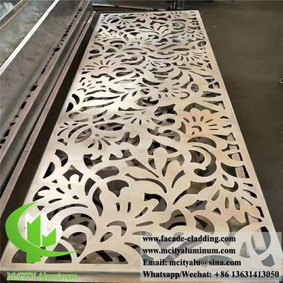 Architectonisch metalen scherm met laser gesneden patronen Aluminiumplaat 3 mm anti roest paneel