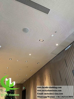 Geperforeerd metalen plafond Aluminium massief paneel Roestbestendige binnen- en buitenplafonddecoratie