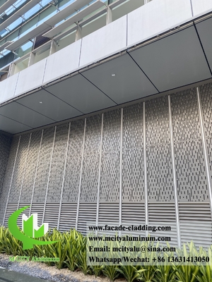 Metalen bekleding Perforerende plaat Metalen gevels Panelen Metalen grijs Kleur PVDF Weerbestendige
