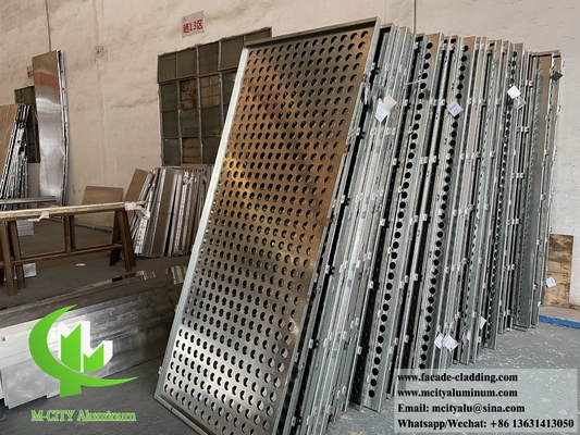 Metalen bekleding met perforatie van aluminiumplaten voor de buitenversiering van gevelsystemen