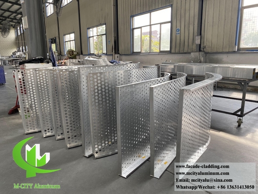 Metalen bekleding met perforatie van aluminiumplaten voor de buitenversiering van gevelsystemen