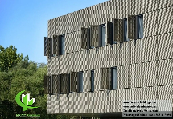Architectonisch metalen scherm Aluminiumplaat perforerend scherm Buiten gevel bekleding