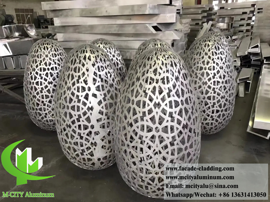 Rode kleur metalen bekleding 3D-ontwerp voor gevelwanddecoratie PVDF verf Duurzame coating