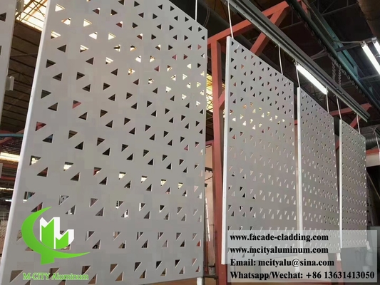 Geperforeerd metalen bekleding gevelsysteem met laser gesneden metalen patronen Aluminiumplaat