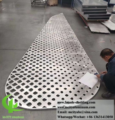 Geperforeerde metalen wandpanelen voor plafond of gevels
