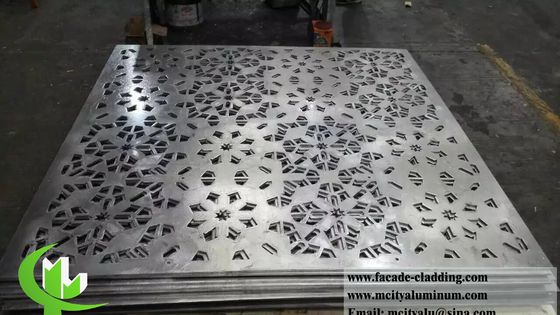 Metalen wandpanelen Laser gesneden Aluminium scherm Ruimteverdelers 3 mm Dikte