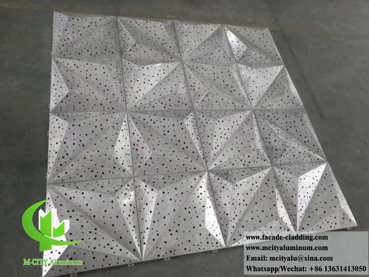 Metalen bekleding 3D-vorm Architectonisch aluminium plaat voor wanddecoratie Gevelsysteem Anti roest