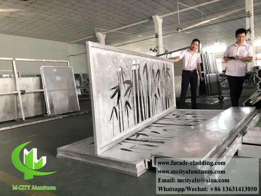 Metalen wandpanelen met lasergesneden aluminium schermruimteverdelers
