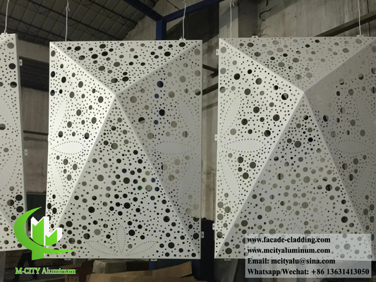 Metalen bekleding 3D-vorm Architectonisch aluminium plaat voor wanddecoratie Gevelsysteem Anti roest