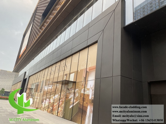 Architectonisch metalen wandpaneel Aluminium gevels bekledingsysteem Buitenversiering Branddicht